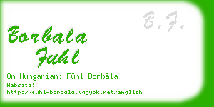 borbala fuhl business card